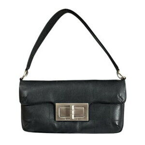 Chanel Chocobar Shoulder Bag Black Leather